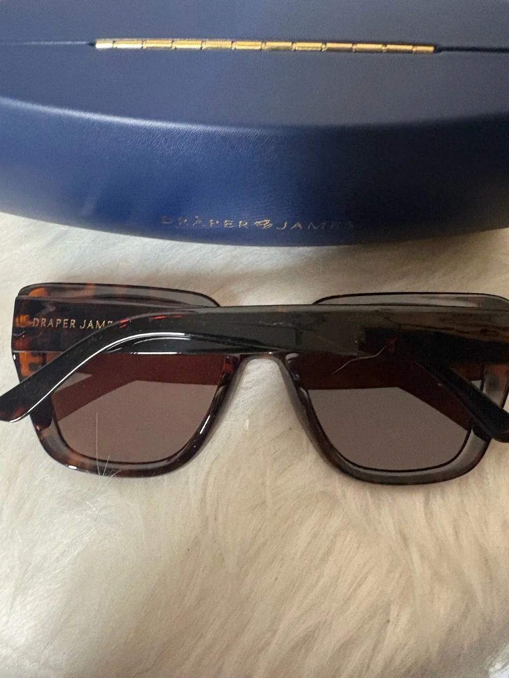 {NEW} Draper James Tortoiseshell Square Sunglasses with Brown Lenses